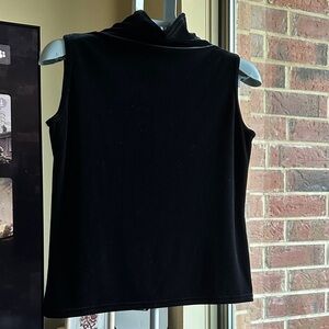 Jessica McClintock Black Sleeveless Velvet Tank Top
